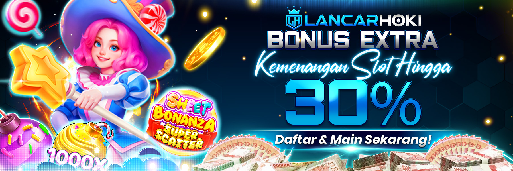 Bonus Extra Kemenangan Slot 30% Lancarhoki